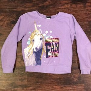 Girls M 7/8 Joe Boxer sweatshirt Unicorn Theme
